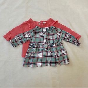 Baby girl shirts, 3m